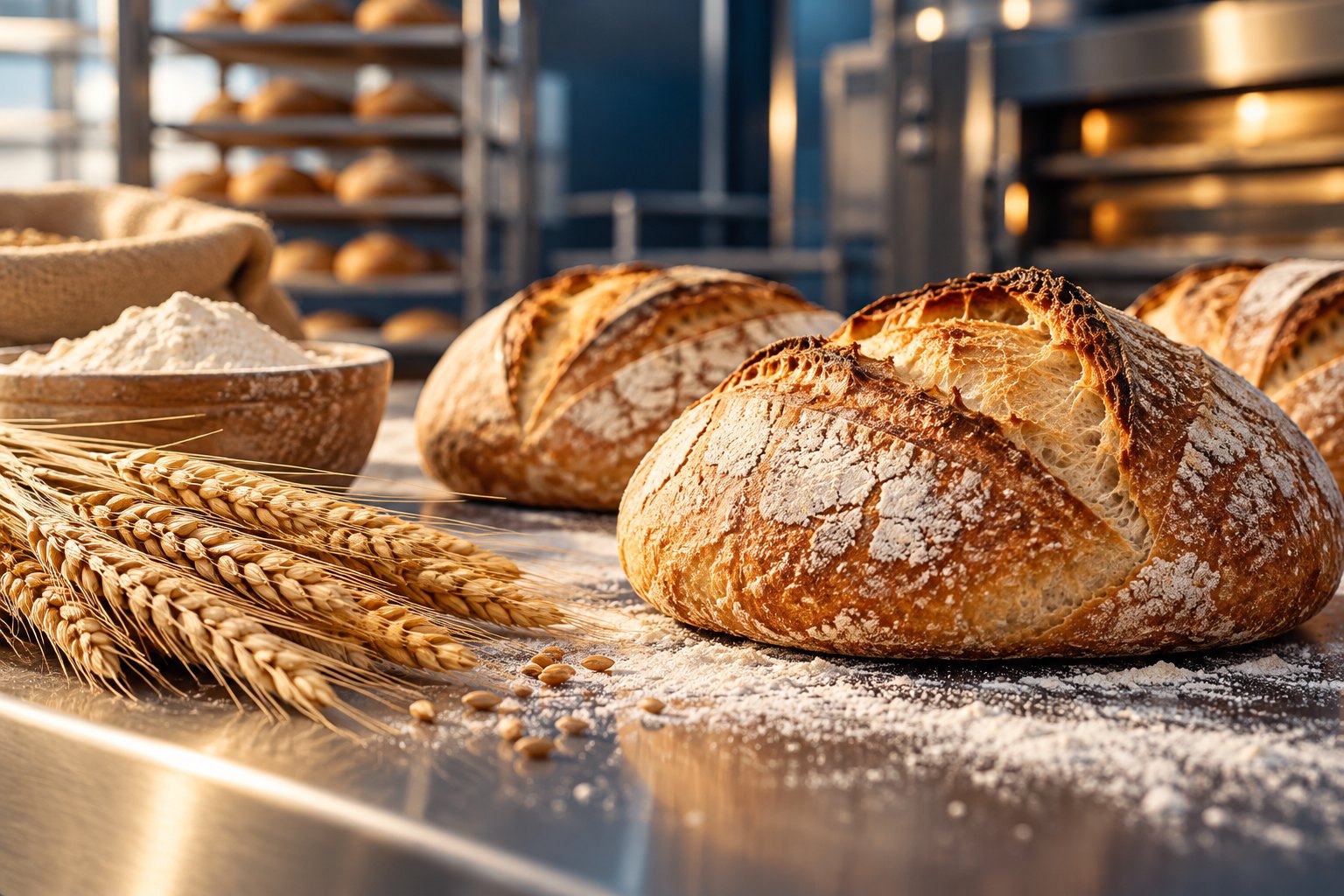 Bread and wheat illustrating enzyme applications in baking